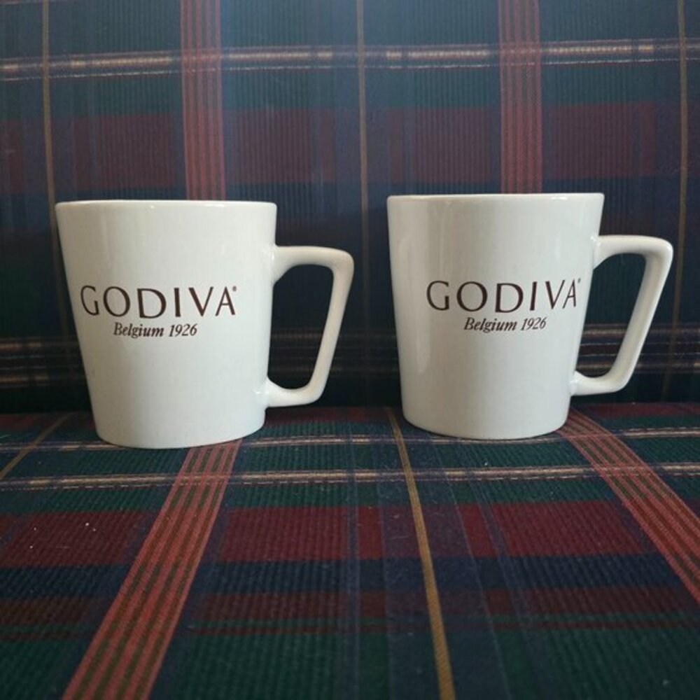 Godiva Belgium 1926 White Brown 8oz Cup coffee tea mug chocolate‎ collectable